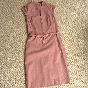 NWT blush colored belted Ann Taylor work dress